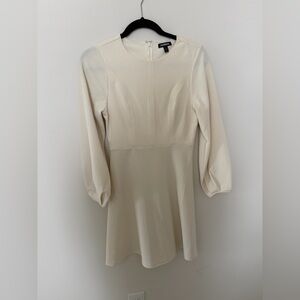 Express Ivory Long Sleeve Mini Dress